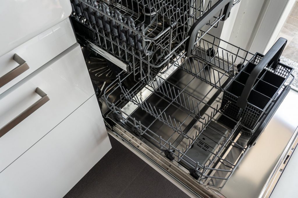 Dishwasher opening door