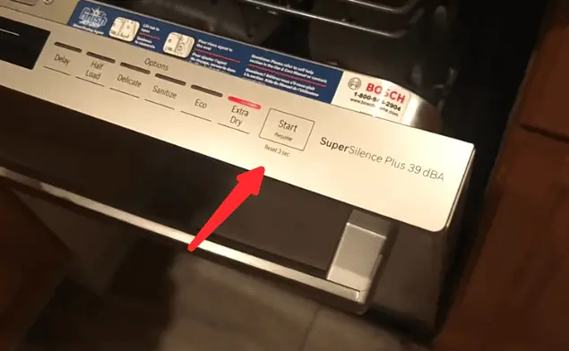 Bosch Dishwasher start button