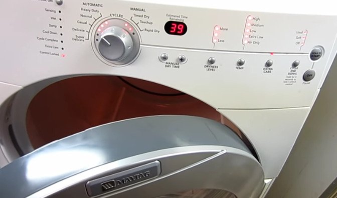 maytag dryer door opened