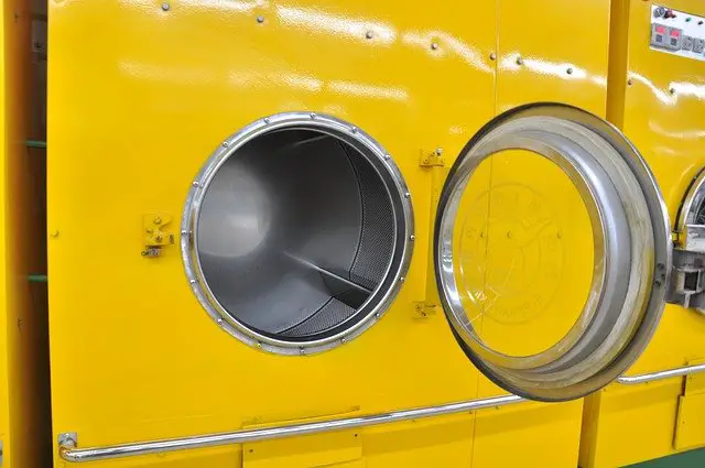 yellow dryer hot on the exterior
