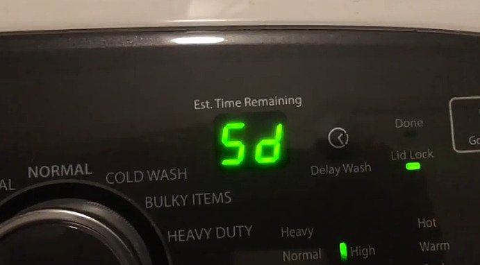 Whirlpool washer error code 5d