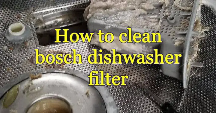 Bosch dishwasher drain filter