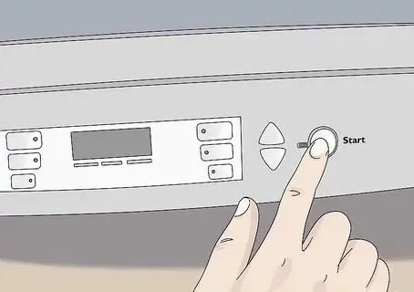 Click to reset the dishwasher 