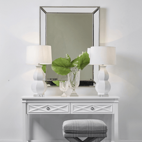 Zeta white wall mirror